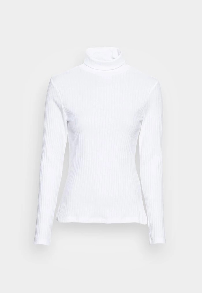 T-Shirt ANNA FIELD Anna Field Perkin Neck Longsleeve Blanche Femme | ELL-2435750